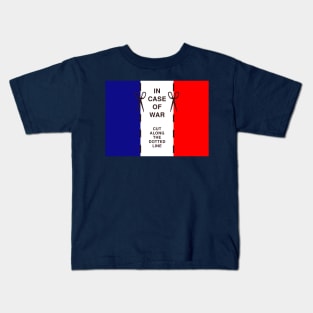 In Case of War - Cut Along The Dotted Line Kids T-Shirt